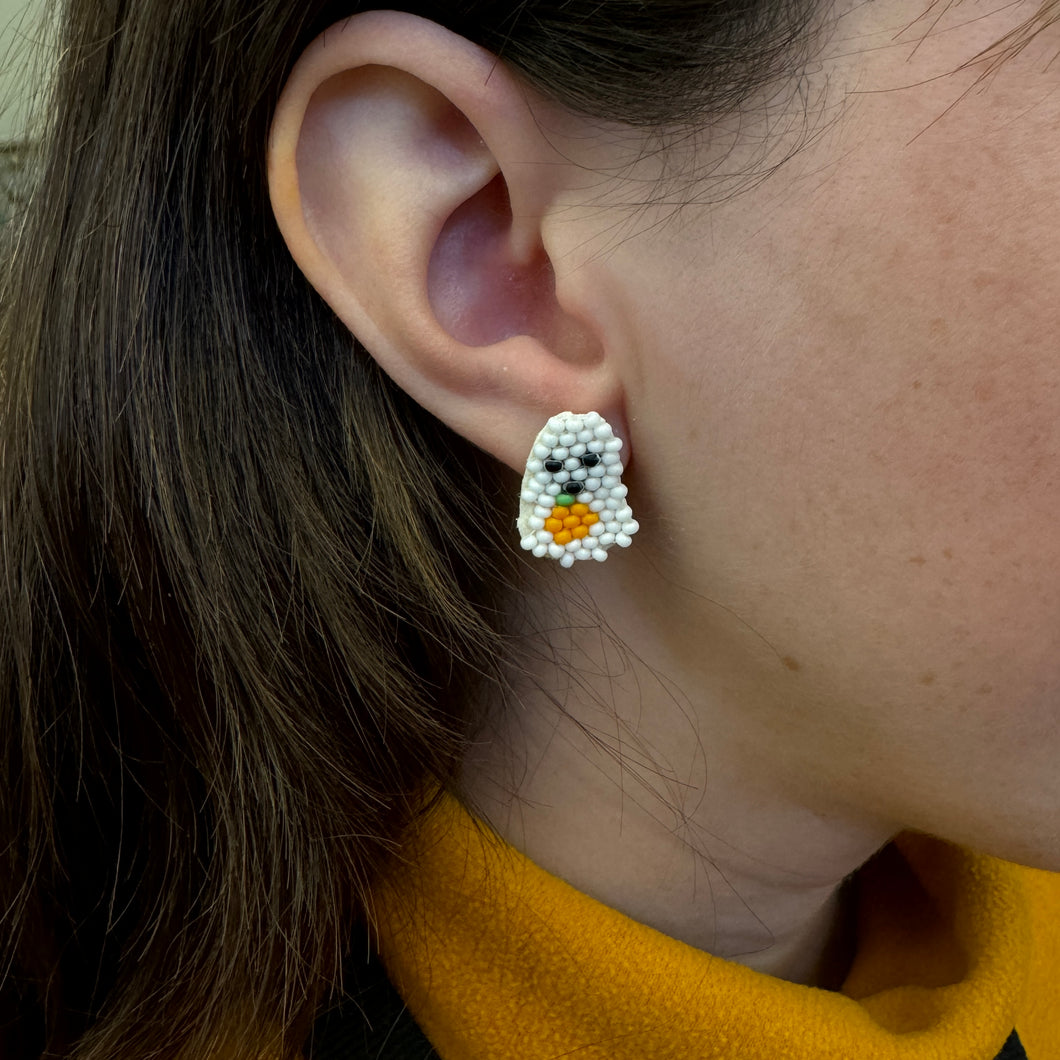 lil Ghostie pumpkin studs